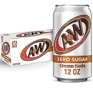 12-Pack 12-Oz A&W Cream Soda Zero Sugar $4.75 & More w/ S&S
