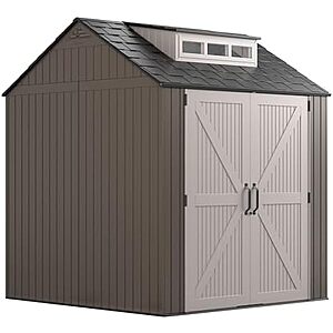 7' x 7' Rubbermaid Resin Outdoor Storage Shed w/ Floor $825 + Free S&H