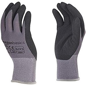 $11.39 | 12-Pairs Amazon Basics Micro-Foam Nitrile Coated Work Gloves (XS) at Amazon
