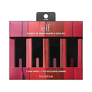 [SnS] $11.40 | e.l.f. Glossy Lip Stain Shades 4 Days Kit at Amazon