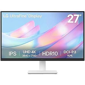 27" LG UltraFine 4K UHD 60Hz HDR10 IPS Monitor $177 + Free S&H