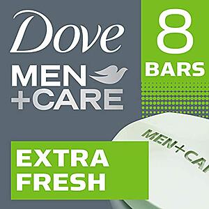 8-pk 3.75-oz DOVE MEN + CARE 3 in 1 Bar Cleanser (Extra Fresh) $9.70 w/ S&S