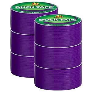 6-Rolls 1.88"x20yd Duck Brand Color Duct Tape (Purple) $13.30 