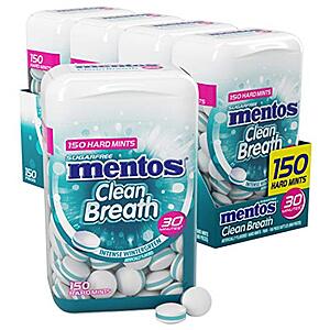 [SnS, AC] $17.96 | 2 &times; 4-Pack 150-Count Mentos Clean Breath Sugarfree Hard Mint (Intense Wintergreen) ($8.98 each) at Amazon