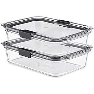 2-Pk 8-Cup Rubbermaid Brilliance Glass Food Storage Containers $20.80 