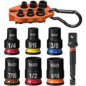 7-Pc Klein Tools SAE Grab-And-Go Impact Socket Set $15 
