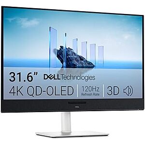 32" Dell S3225QC 4K 120Hz QD-OLED Monitor