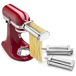 $137.99 | KitchenAid Stand Mixer Attachment, KSMPRA 3-Piece Pasta Roller & Cutter Set at Amazon