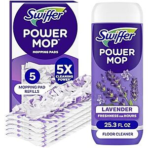 [SnS, AC] $8.38 | 25.4-Oz Swiffer PowerMop Multi-Surface Refill Pack (5 Pads + Cleaning Solution) at Amazon