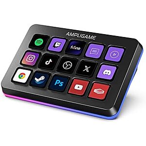 Fifine AmpliGame Stream Controller w/ 15 Macro Keys $55.25 + Free S&H