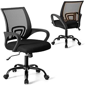 $29.98* | NEWBULIG Computer Desk Swivel Rolling Office Chair (black) at Amazon