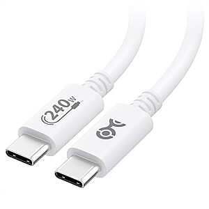 $5.99* | 6.6-Ft Cable Matters USB-IF Certified 240W USB-C Cable (White) at Amazon