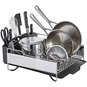 $46* | KitchenAid Large Capacity Dish Rack w/ Angled Drain Board at Amazon