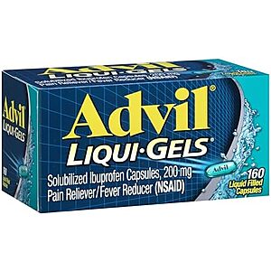 Select Accounts: 160-Ct Advil Liqui-Gels 200mg Ibuprofen Capsules w/ S&S