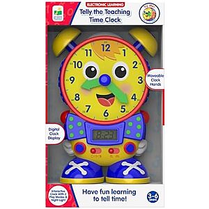 $20.99* | The Learning Journey Telly the Teaching Time Clock Electronic Game at Amazon