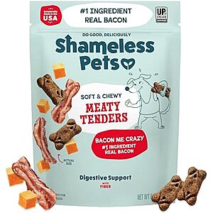 [SnS, AC] $2.79* | 8-Oz Shameless Pets Soft Dog Treats (Bacon) at Amazon