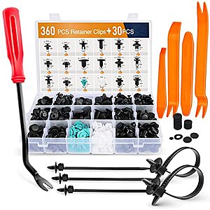 360-Ct GOOACC Universal Auto Bumper Fastener Rivet Clips w/ Fastener Remover