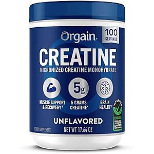 [SnS, AC] $9.48* | 17.64-Oz Orgain Creatine Monohydrate Micronized Powder (Unflavored) at Amazon