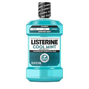 [SnS, AC] $8.79 | 2 &times; 50.7-Oz Listerine Antiseptic Mouthwash (Cool Mint) ($4.39 each) at Amazon