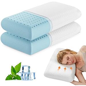 [AC] $19.98* | 2-Pack DUMOS Memory Foam Standard Pillow w/ Washable Cover at Amazon