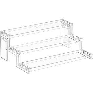 12" Lifewit 3-Tier Plastic Display Stand Organizer (Clear) $5 