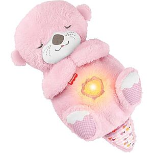 $22.16 | Fisher-Price Baby Toy Soothe &lsquo;n Snuggle Otter, Pink Plush Portable Sound Machine with Breathing Motion & Lights at Amazon
