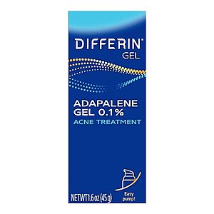 1.6-Oz Differin Gel Acne Spot Treatment w/ Adapalene 0.1% (90-day Supply) 2 for $17.25 w/ S&S