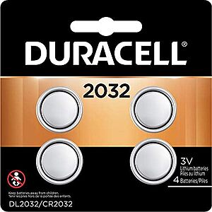 4-Ct Duracell 2032 3V Lithium Battery $3.50 