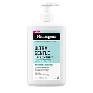 [SnS, AC] $5.55* | 16-Oz Neutrogena Ultra Gentle Foaming & Hydrating Face Wash at Amazon