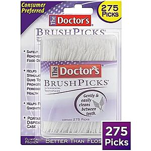 [SnS, AC] $3.13* | 275-Ct The Doctor's BrushPicks Interdental Toothpicks at Amazon