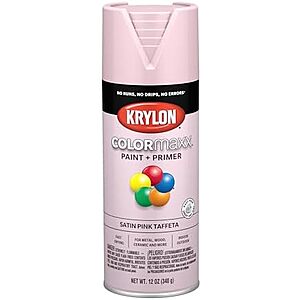 | 12-Oz Krylon COLORmaxx Spray Paint and Primer for Indoor/Outdoor Use (Satin Ballet Slipper Pink) at Amazon