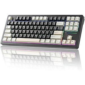 YUNZII YZ87 75% TKL Wireless Mechanical Keyboard w/ Gasket Mount (Linear Milk Switch) $34.80 