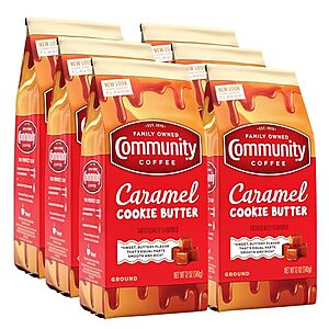 [SnS, AC] | 6-Pack 12-Oz Community Coffee Medium Roast Ground Coffee (Caramel Cookie Butter) at Amazon ( each)