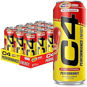 [SnS, AC] | 12-Pack 16-Oz Cellucor C4 Performance Energy Drink x Popsicle (Cherry) at Amazon (99.9￠ each)