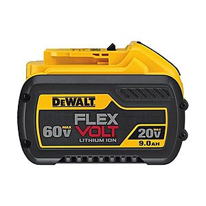 DEWALT FLEXVOLT 20V/60V MAX Lithium-Ion 9.0Ah Battery $128 + Free S&H w/ Prime