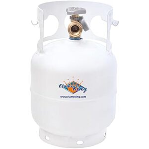 Flame King 5-Lb Steel Propane Tank w/ Gauge & OPD Valves $50 + Free S&H