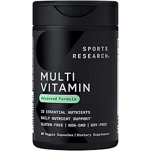 60-ct Sports Research Multivitamin Advanced Formula Veggie Capsules $11 w/ S&S