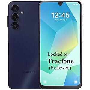 $39.99* | Refurb: Samsung Galaxy A16 5G Smartphone + 1-Yr Tracfone Svc (1500 Talk/Txt/Data) at Amazon