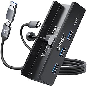 [AC] $10.82* | ORICO 4-Port USB Desk Clamp Hub (1x USB-C, 3x USB-A) at Amazon
