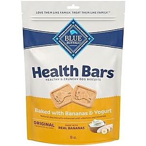 16-oz Buffalo Health Bars Crunchy Oven-Baked Dog Biscuits (Bananas & Yogurt) $3.50 w/ S&S