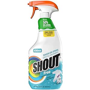 Select Accounts:  22-Oz Shout Free Laundry Stain Remover Spray $2.80 w/ S&S
