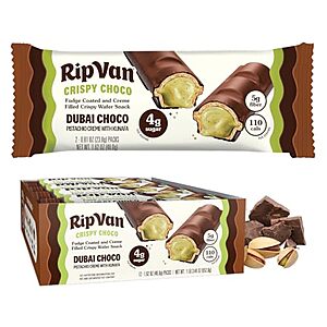 12-pk Rip Van Dubai Pistachio Creme w/ Kunafa Crispy Chocolate Snack Bars $10.50 w/ S&S