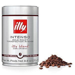 [SnS, AC] $7.79 | 8.8-Oz illy Whole Bean Coffee (Intenso Bold Roast) at Amazon