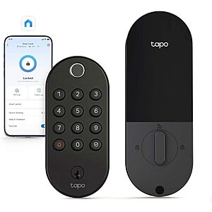 Tapo Smart Wi-Fi Fingerprint Deadbolt Door Lock w/ Keyless Pad $79.95 + Free S&H
