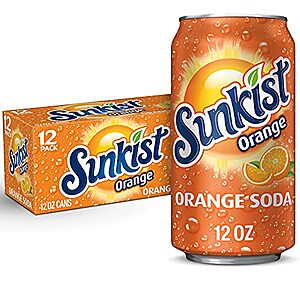 12-Pk 12-Oz Sunkist Orange Soda $4.75 w/ S&S