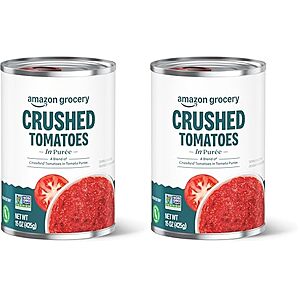2-Pack 15-Oz Amazon Grocery Crushed Tomatoes in Puree $1.35 w/ S&S
