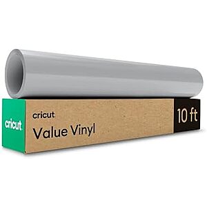 Cricut Value Permanent Vinyl (Gray, 12" x 10') $3 