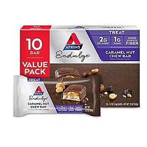 Select Accts: 10-Pk 1.2-Oz Atkins Endulge Caramel Nut Chew Bars 2 for $9.45 w/ S&S