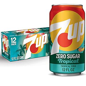 Select Locations: 12-pk 12-fl-oz 7UP Tropical Zero Sugar Soda $5 