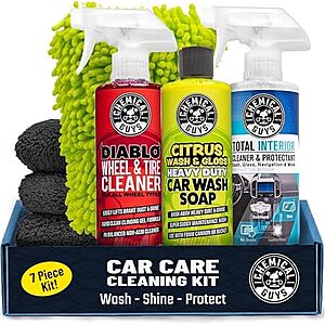 7-Pc Chemical Guys Interior & Exterior Car Wash Kit $26.60 